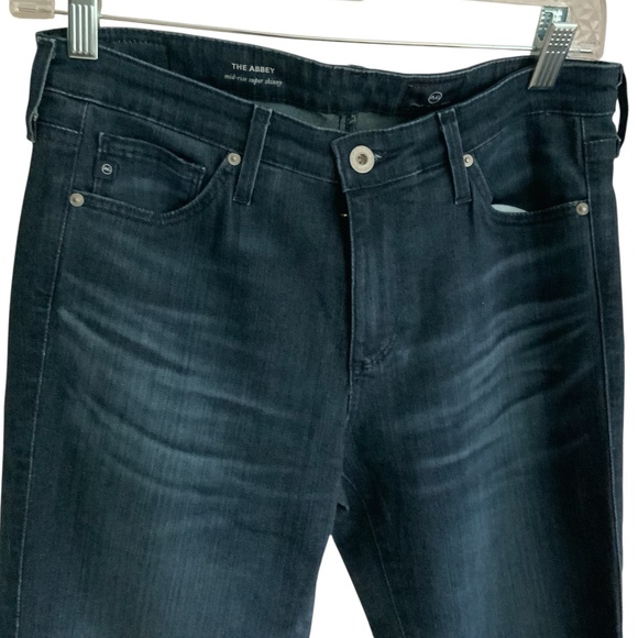 AG Adriano Goldschmidt The Abbey Mid Super Rise Skinny Jeans Dark Wash SZ 27 R - Picture 6 of 15